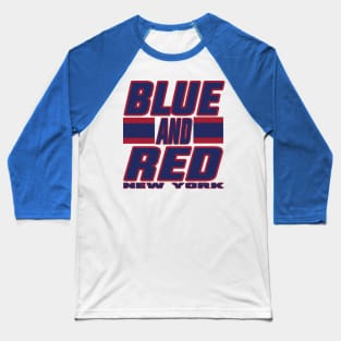 New York LYFE Blue and Red NY True Football Colors! Baseball T-Shirt